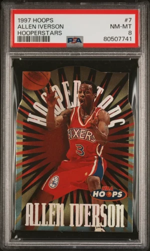 Allen Iverson 1997 Hoops Hooperstars #7 front